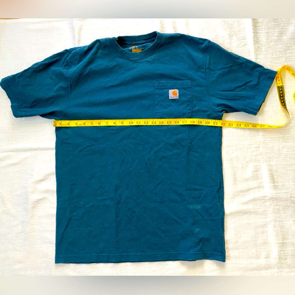 Carhartt Short Sleeve Blue Teal T Shirt - Size Medium Original Fit